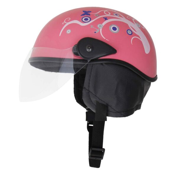 Sage Square High Hardness Shell Adjustable Junior Helmet for Kids Baby Safety and Comfort (3-12 Years, Pink Glossy Sticker Design 2) - Image 4