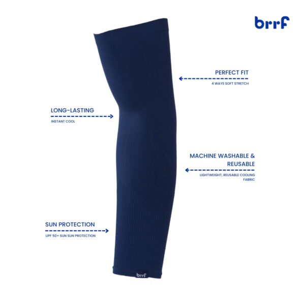 brrf COOLING Arm Sleeves for Men & Women UV Protection Hand Sleeves for Boys & Girls Sun Protection Sleeves for Men Arm Sleeves for Women for Running, Hand Cover for Bike Riding - Image 5
