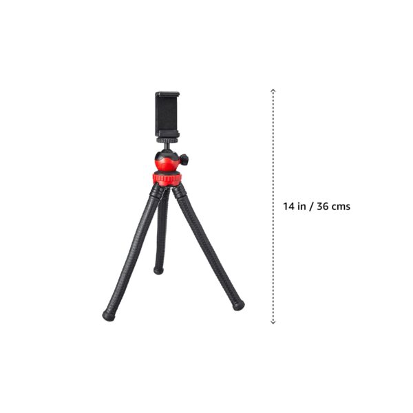Amazon Basics Flexi Octopus Tripod with 360-Degree Rotating Head with Phone Mount, Ideal for DSLR, Action Cameras, Ring Lights, Panel Reflectors, Umbrellas, and Flashlights - Image 8