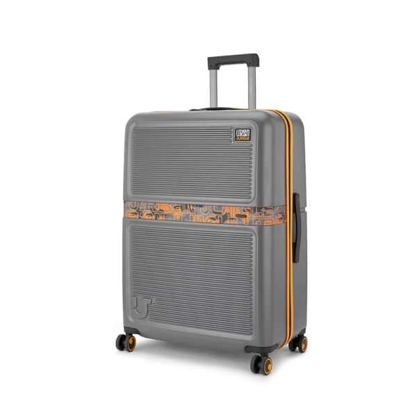 Urban Jungle by Safari Premium Trolley Bags Travel, Large Check-in Suitcase (75 Cm), Hard Luggage with 8 Wheels & TSA Lock Men and Women's Plastic Spinner, Ash Grey - Image 2