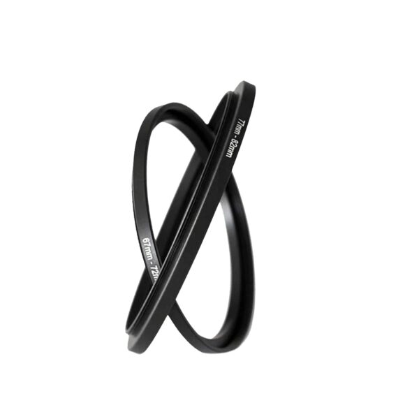 HIFFIN Camera Lens Step Up Filter Adapter Rings, 49-52, 52-55, 55-58, 58-62, 62-67, 67-72, 72-77, 77-82mm Metal Step Up Rings Kit with Anodized Aluminum Threaded Black Frame - Image 6