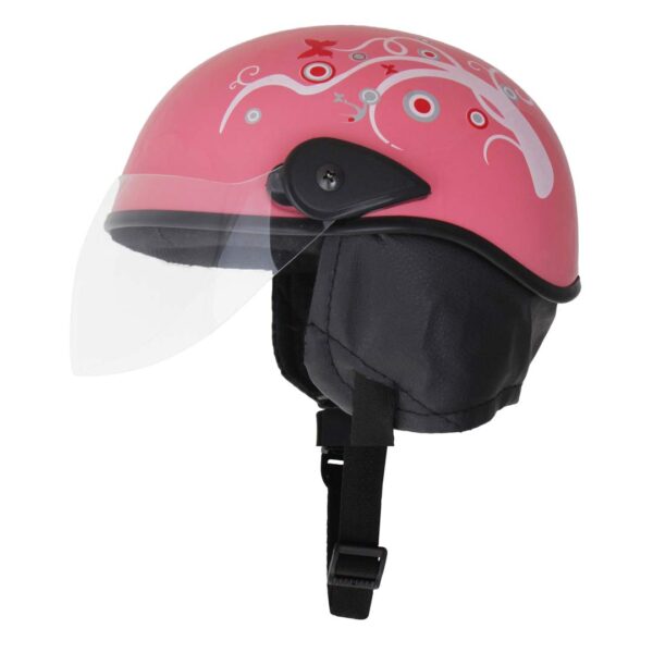 Sage Square Adjustable Kids Safety and Comfort Helmet with Sticker (3-12 Yearsmotorcycling, Pink Glossy Design1) - Image 2