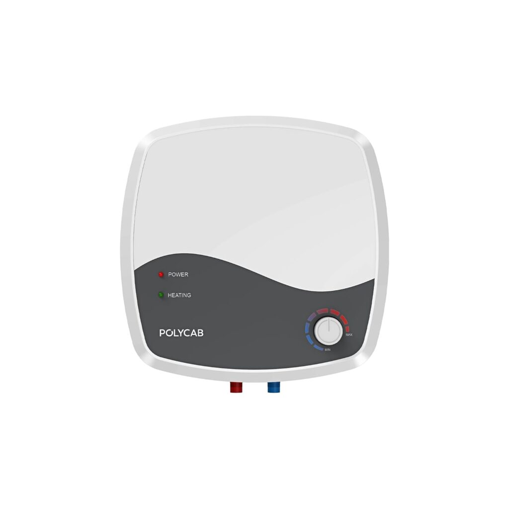 POLYCAB Superia 5-Star 10L Water Heater (Geyser) | Free Installation | 5-yr tank & 2-yr product warranty | Temperature Control Knob | Enhanced Safety, Rust Proof Tank | Efficient Heating 【White】