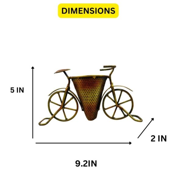 CraftVatika Metal Cycle Pen Holder Stand Gift Showpiece Miniature Decorative Items for Home Decor, Living Room Bedroom, Office, Tabletop, Shelf Decoration - Image 5