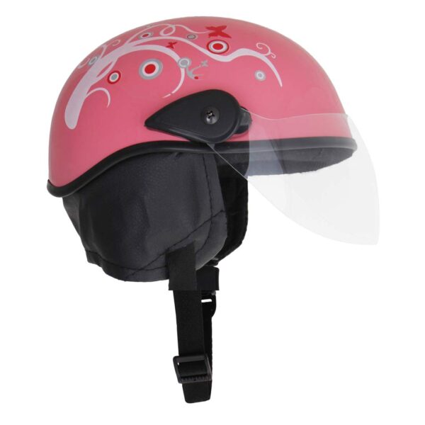 Sage Square Adjustable Kids Safety and Comfort Helmet with Sticker (3-12 Yearsmotorcycling, Pink Glossy Design1) - Image 4