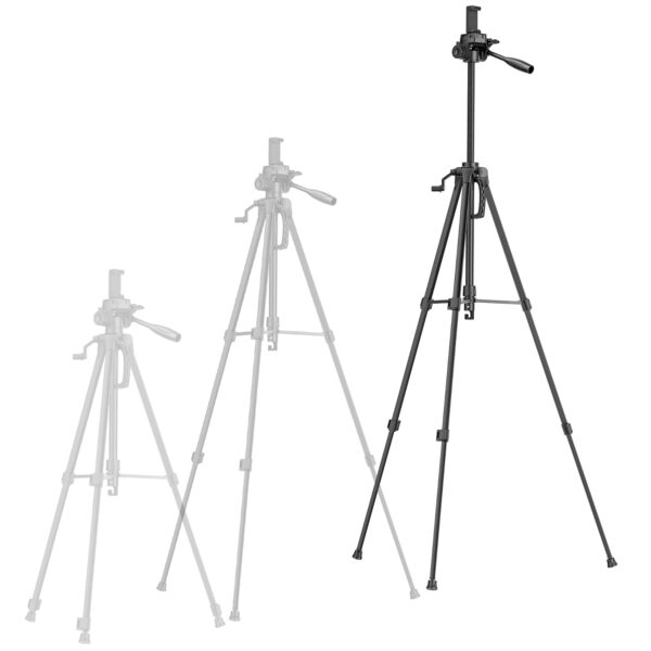 Amazon Basics 60 Inch Tripod for DSLR, Camera | Operating Height: 4.58 Ft. | Maximum Load Capacity up to 4.5kg | Portable Lightweight Aluminium Tripod with 360° Ball Head | Carry Bag Included (Black) - Image 8