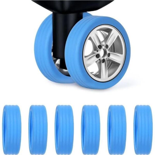 Tinkpin®(Pack of 08) Luggage Wheels Cover,Silicone Wheels Cover Luggage Suitcase Wheels Protector,Caster Protective Covers for Wheel and Office Chair,Compartment Wheel Protection Cover - Image 4