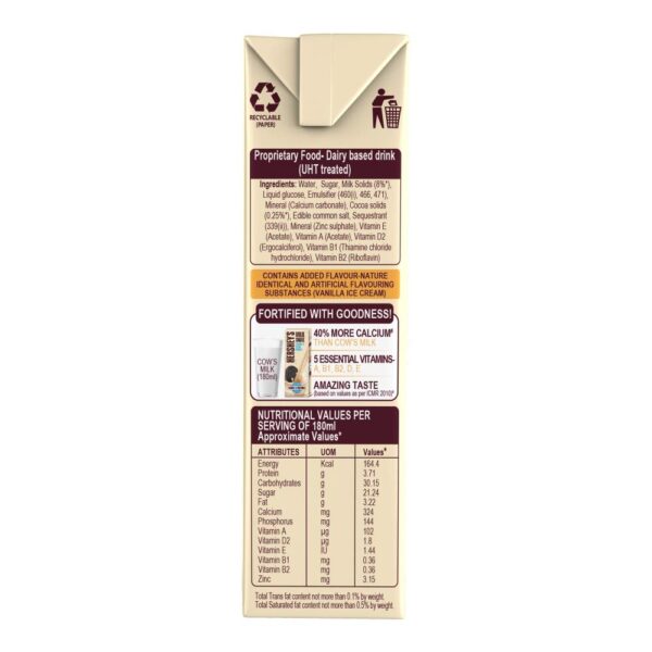 HERSHEY'S Cookies N Cream Flavored Milkshake | Enriched with Calcium | 180Ml - Pack of 6 - Cookies N Cream Flavor - Image 5