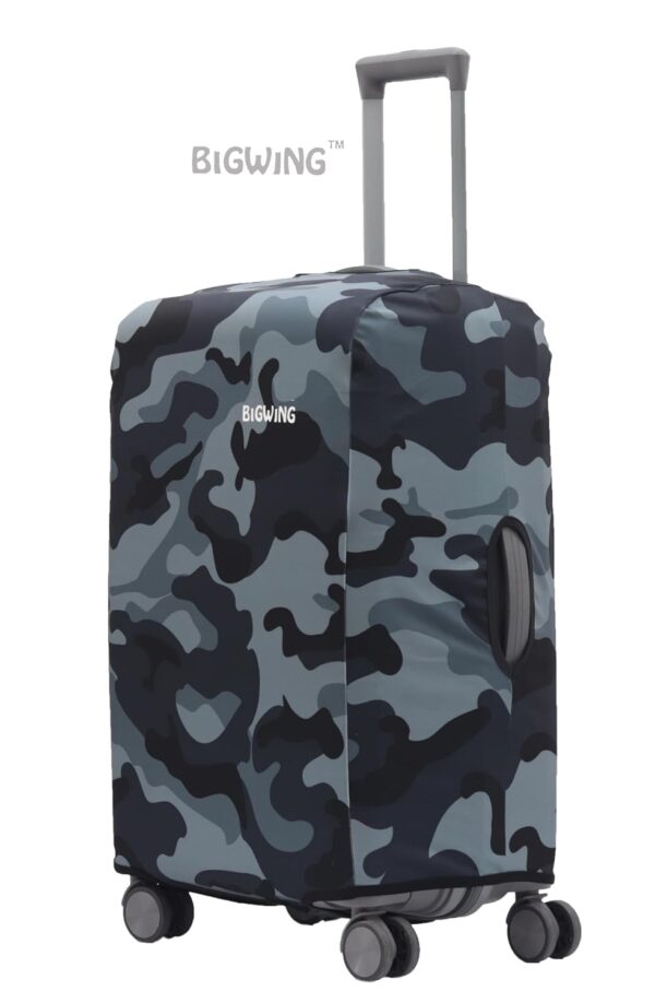 BIGWING Protective Cover in Polyester Fabric with Camouflage Print | Medium Size 24' inch | Hard Luggage Trolley Bag Cover (Fits Only On Fiber - Plastic Trolley Bag) - Image 3