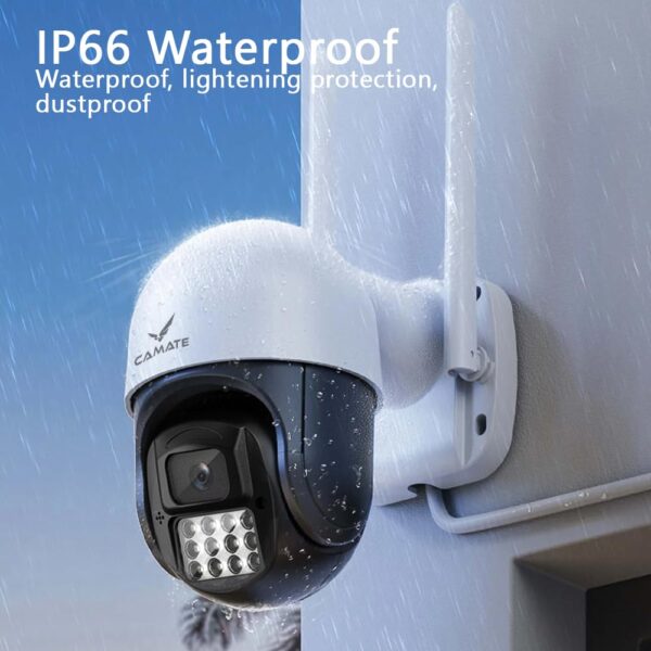 Camate Arc 3MP Outdoor Smart WiFi Wireless IP CCTV Security Camera | Colored Night Vision | 2-Way Audio | Motion Track | Cruise Mode | Support 256 GB Micro SD Card Slot | Onvif Support - Image 4