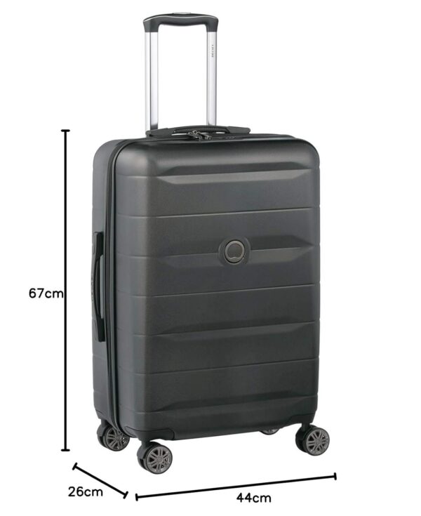 Delsey Polycarbonate 67 cms Black Hardsided Check-in Luggage (Comete) (3039810_Black) - Image 8