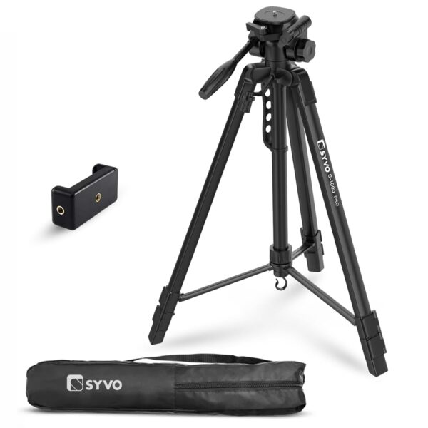 Syvo S -1000 PRO 67 Inch (170CM) Tripod for DSLR, Camera | Operating Height: 5.57 Feet| Maximum Load Capacity up to 5kg | Portable Lightweight Aluminum Tripod 360 Degree Ball Head | Carry Bag (Black) - Image 2