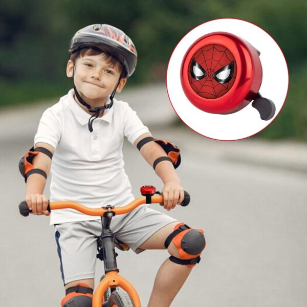 Proberos® Kids Bicycle Bell, Red Super Hero Cartoon Bicycle Bell, Lightweight Steel Bicycle Bell, Durable Bell for Cycle, High Decibel Bicycle Bell Warning Bell Universal for 22mm Tube - Image 7