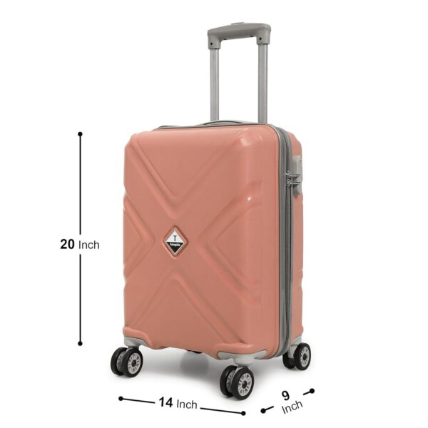 New Jersey Travellers 8 Wheels 55 Cm Small Cabin Trolley Bag Hard Case Polycarbonate 360 Degree Wheeling System Luggage, Trolley Bags for Travel, Suitcase for Travel... (Small, Pink) - Image 8