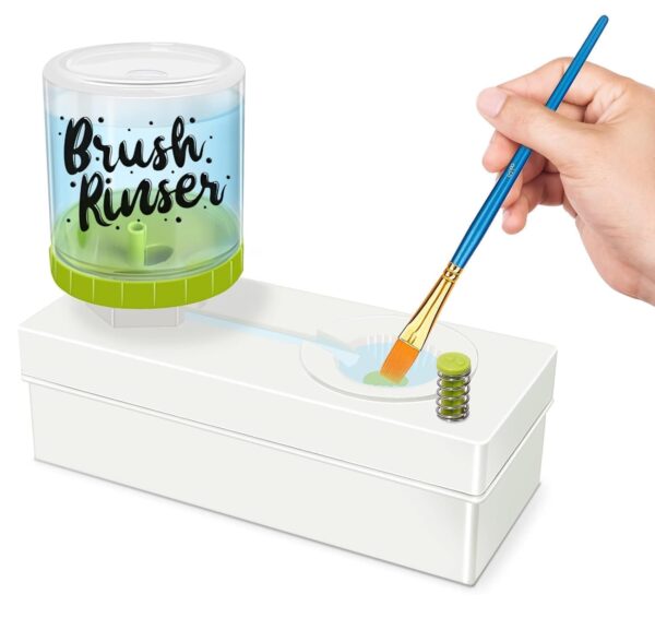 ART RANGER Paint Brush Cleaner with Drain Button Automatic Water Cycle Paintbrush Rinser - Image 2