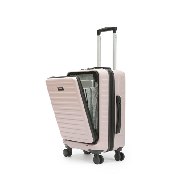 THE ASSEMBLY Cabin 4 Spinner Wheels Luggage Polycarbonate 55 Cms - Premium Hard-Sided Suitcase Trolley For Flight Travel With Tsa Lock- Desert Ivory-Stark - Image 2