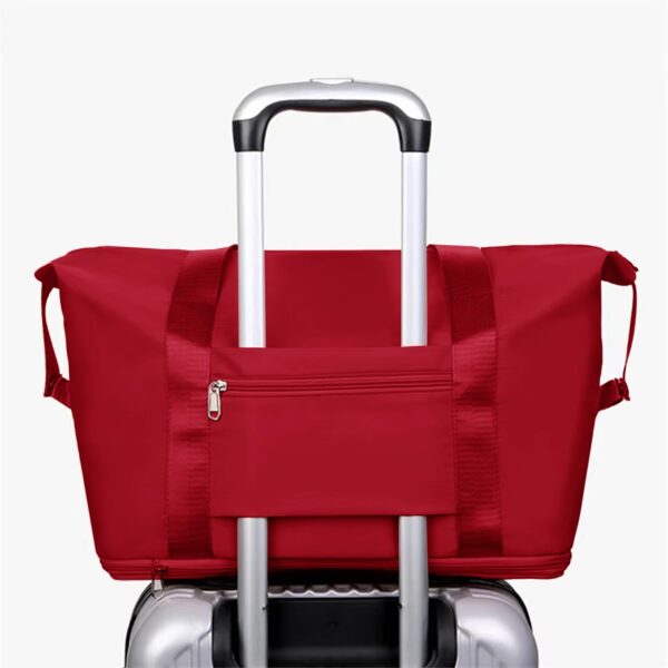 Amazon Basic Travelling Bags for Women, Luggage Bags for Travel, Travel Bags for Luggage Handbags for Women Big Size, Vanity Bag for Women, Duffle Bags for Travel (Red) - Image 8