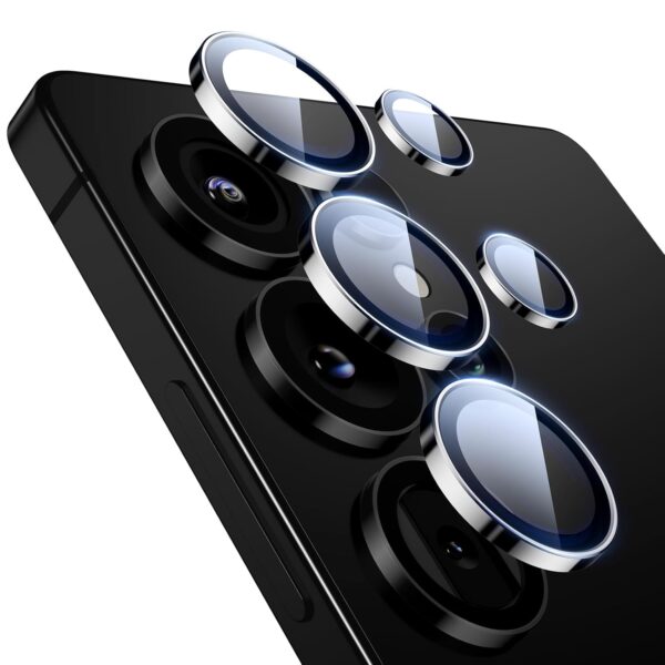 ESR for Samsung Galaxy S25 Ultra Camera Lens Protector, Individual Lens Protectors, Scratch-Resistant Tempered Glass with Aluminum Edging, Samsung Galaxy S25 Ultra Case Friendly, 1 Set, Black - Image 2