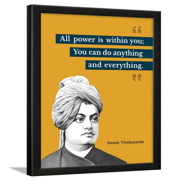 Chaka Chaundh Acrylic - Suitable Swami Vivekananda Motivational Quotes Frames For Office&Student- Framed Posters With Frame - Quotes Wall Frames - Photos With Quotes - (14 X 11 Inches) - Image 2