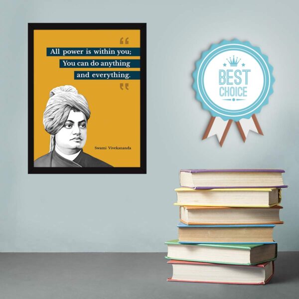 Chaka Chaundh Acrylic - Suitable Swami Vivekananda Motivational Quotes Frames For Office&Student- Framed Posters With Frame - Quotes Wall Frames - Photos With Quotes - (14 X 11 Inches) - Image 7