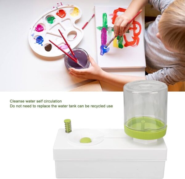 ART RANGER Paint Brush Cleaner with Drain Button Automatic Water Cycle Paintbrush Rinser - Image 4