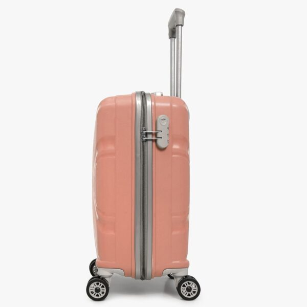 New Jersey Travellers 8 Wheels 55 Cm Small Cabin Trolley Bag Hard Case Polycarbonate 360 Degree Wheeling System Luggage, Trolley Bags for Travel, Suitcase for Travel... (Small, Pink) - Image 6