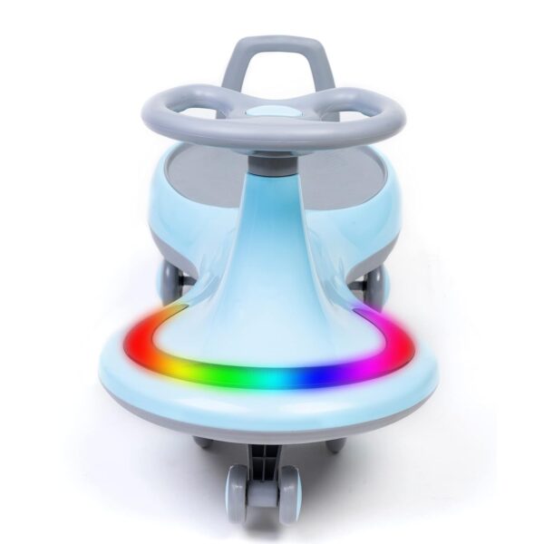 Twister Magical Swing Car for Baby | Led Lights and Musical Rhymes | Kids | 50 kg Upto Kgs Weight Capacity | 12+ Months with Scratch Free Wheels (Baby Blue) - Image 2