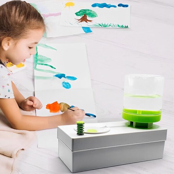 ART RANGER Paint Brush Cleaner with Drain Button Automatic Water Cycle Paintbrush Rinser - Image 6