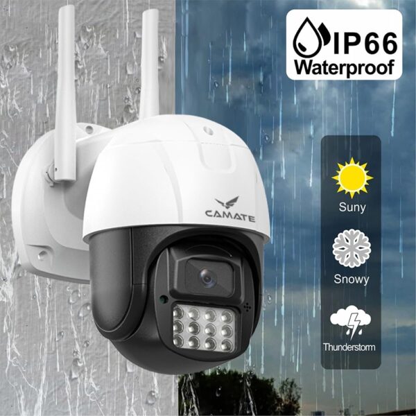 Camate Arc 3MP Outdoor Smart WiFi Wireless IP CCTV Security Camera | Colored Night Vision | 2-Way Audio | Motion Track | Cruise Mode | Support 256 GB Micro SD Card Slot | Onvif Support - Image 8