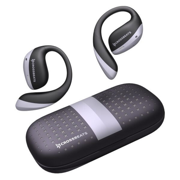 CrossBeats Arc Buds OWS Open Ear Wireless Earbuds | Spatial Audio Headphones & Head Tracking | Gaming Bluetooth Earphones | 100hr Playtime | 14.2mm Drivers IPX5 Rating Type-c Fast Charging (Black) - Image 2