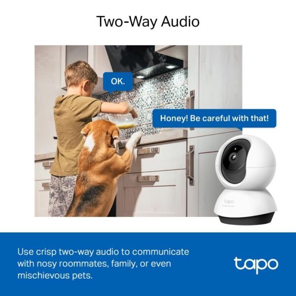 TP-Link Tapo C220 Pan/Tilt Smart Ai 2K 4Mp Qhd 1440P Home Security Wi-Fi Camera| Alexa & Google Assistant Enabled |Night Vision|Two-Way Audio| Motion Detection - Image 8