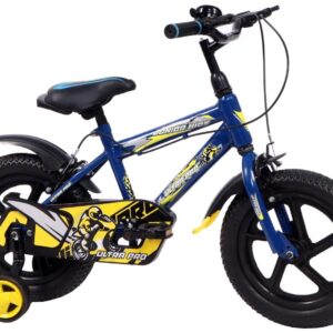 JUNIOR KID Ulta Bmx 14T Cycle For Kids 2 To 5 Years With Training Wheels Kid Cycle For Boys And Girls Kids Bicycle Cycle For Boys And Girls Semi Assembled 14 Inches Kids Rigid Cycle,Navy Blue
