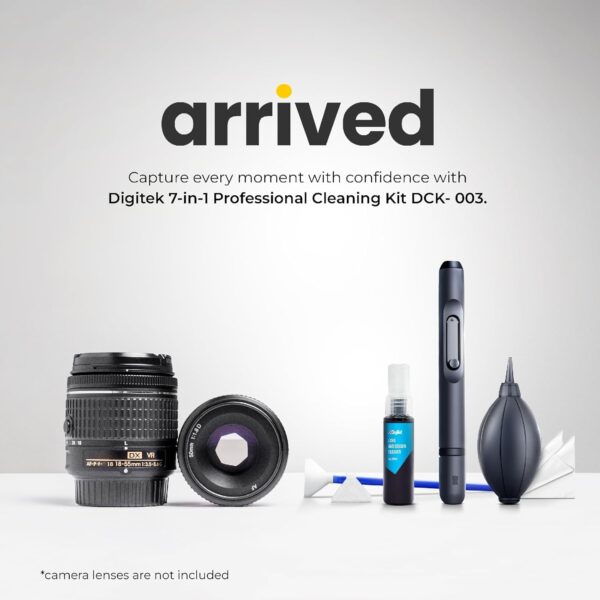 Digitek (DCK-004) Professional 8-in-1 Camera Cleaning Travel Kit, Ideal for Cleaning Lenses, Cameras, Filters, Displays - Image 3