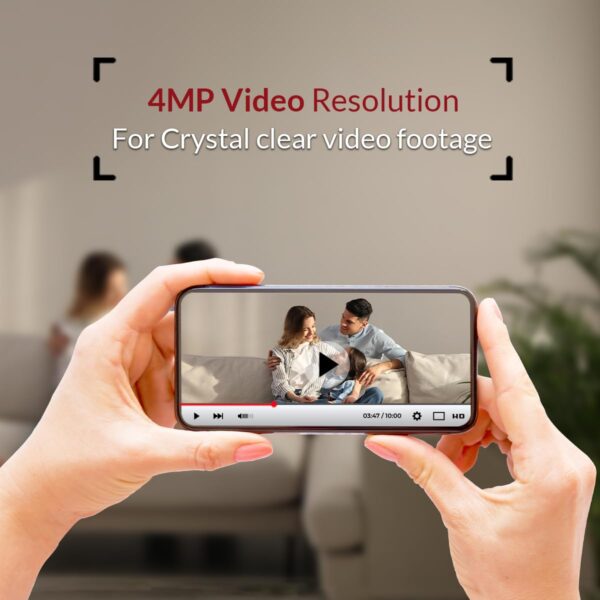 CP PLUS 4MP Quad HD Smart Wi-fi CCTV Camera | 2-Way Talk | 360° Pan & Tilt | Built-in Siren| Echo Cacellation Mode| Suports Sound Detection | IR Distance 15Mtr | SD Card (Up to 256 GB) | CP-E45A - Image 8