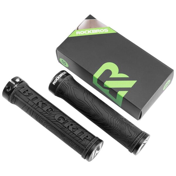 RockBros Bike Handlebar Grips Double Lock-on Bicycle Bar Ends for Mountain MTB BMX 22.2mm Black - Image 6