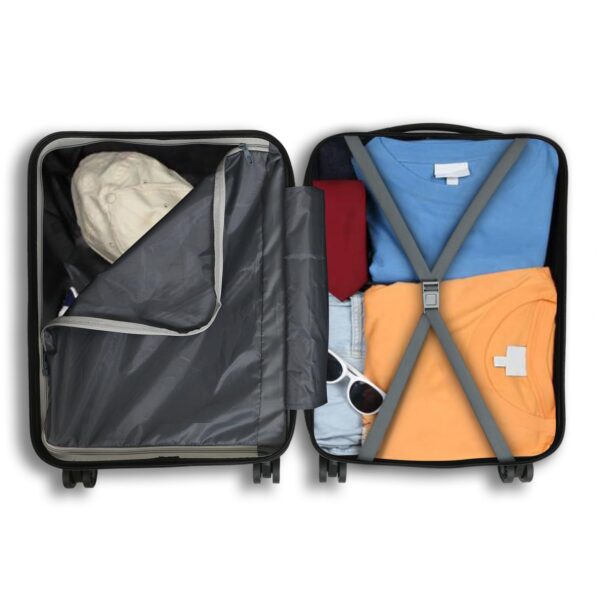 Emblem Gypsy Hard Case Trolley Bag for Travel, Lock System 360 Degree 8 Wheels and Security Zipper - Image 11