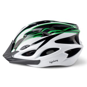 Lifelong Adjustable Cycling Helmet with Detachable Visor|Adjustable Light Weight Mountain Bike Cycle Helmet with Padding for Kids and Adults|Racing Helmet for Men and Women (6 Months Warranty)