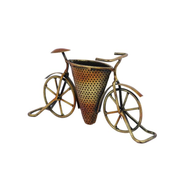 CraftVatika Metal Cycle Pen Holder Stand Gift Showpiece Miniature Decorative Items for Home Decor, Living Room Bedroom, Office, Tabletop, Shelf Decoration - Image 4