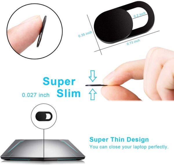 LIRAMARK Webcam Cover Slide, Ultra Thin Laptop Camera Cover Slide Blocker for Computer MacBook Pro iMac PC Tablet (Pack of 3) - Image 4