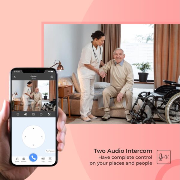 Trueview 2MP Smart CCTV Wi-fi Home Security Camera with Pan Tilt 360° View, 2 Way Talk, Cloud Monitor, Motion Detect, Supports SD Card Up to 256 GB, Night Vision (2MP Color Night Vision Smart Camera) - Image 6