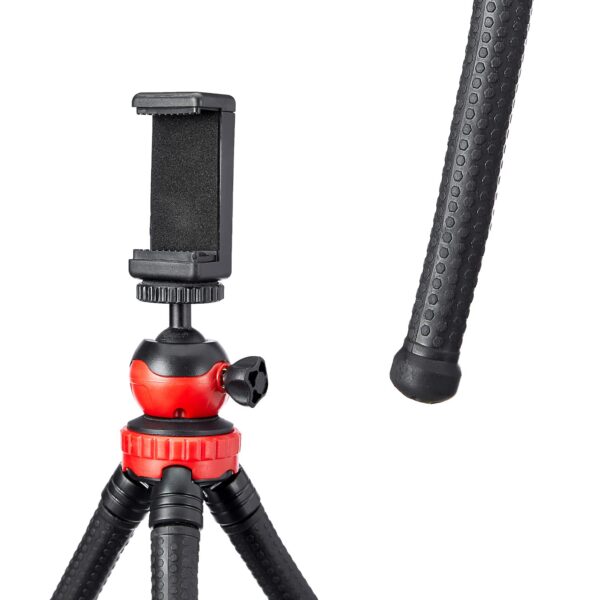 Amazon Basics Flexi Octopus Tripod with 360-Degree Rotating Head with Phone Mount, Ideal for DSLR, Action Cameras, Ring Lights, Panel Reflectors, Umbrellas, and Flashlights - Image 7