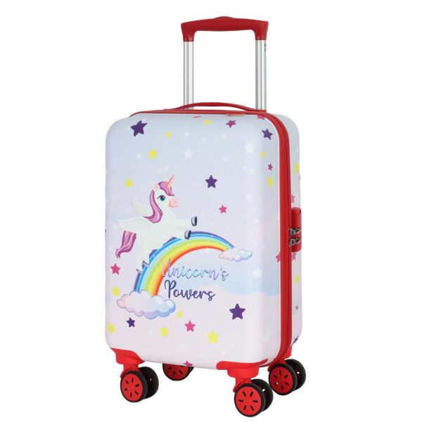 NOVEX Unicorn Kids Trolley Bags for Travel | Purple, 22-Inch Polycarbonate Luggage | Kid Spinner Luggage/Suitcase with 4 Wheel - 360° Rotating | Unique Bags for Girl Kids, Easy to Carry - Image 2