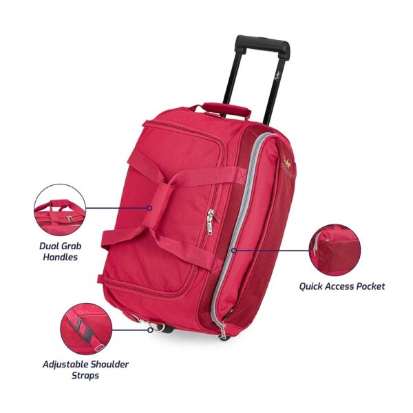 Skybags Cardiff Polyester 63.5 Cms Travel Duffle Bag (Red) - Image 3
