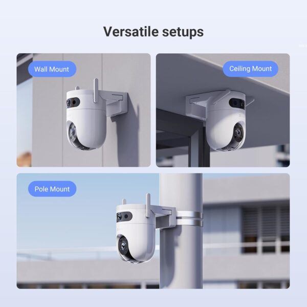 EZVIZ by Hikvision|H9C Dual-Lens(3MP+3MP) Pan & Tilt Wi-Fi Camera|Two-Way Talk|AI-Powered Human/Vehicle Detection|Active Defense with Siren and Strobe Light|Weatherproof Design|Upto 512GB Support - Image 8