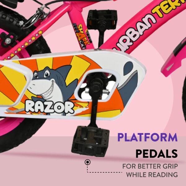 Urban Terrain RAZOR14TPINK IBC Steel Kids Cycle/Bicycle with Rigid Fork, Cycling Event & Ride Tracking App, 14 inch (Single Speed, Pink) | Ideal for : 2 to 5 Years, Unisex, Frame Size : 10.5 inch Pink - Image 5