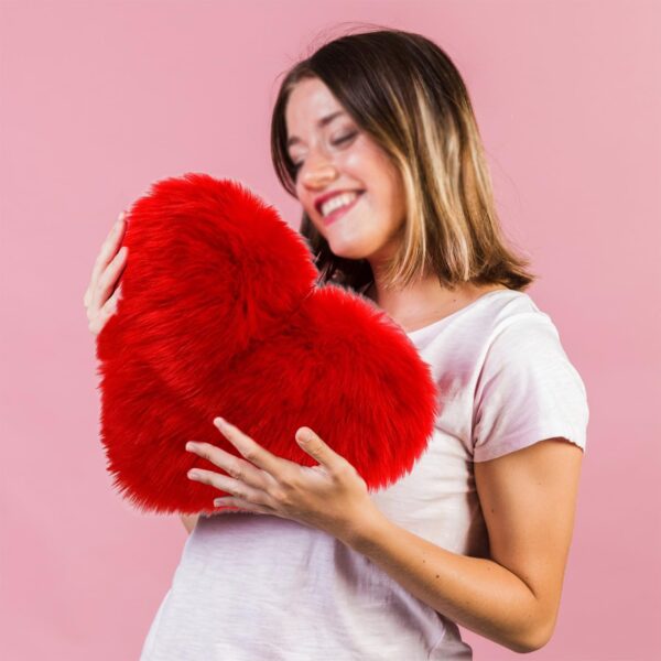 ascension Heart Shape Cushion Pillow Valentine Gift for Girlfriend Boyfriend Couples Husband and Wife Valentine's Day Love Pillow Valentine Week Gift Item (12"X12") - Image 3