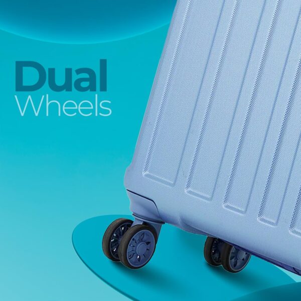 Safari Linea 8 Wheels 69 Cms Medium Check-in Trolley Bag Hard Case Polycarbonate 360 Degree Wheeling System Luggage, Trolley Bags for Travel, Suitcase for Travel, Pearl Blue - Image 4