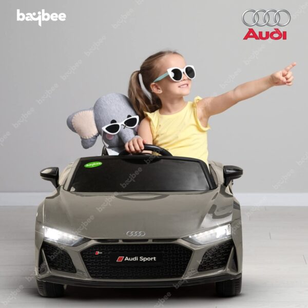 BAYBEE Official Licensed Battery Operated Car for Kids, Ride On Toy Kids Car with Music & Light | Baby Big Battery Car | Electric Car for Kids to Drive 3 to 8 Years Boy Girl (Audi R8 Grey) - Image 2