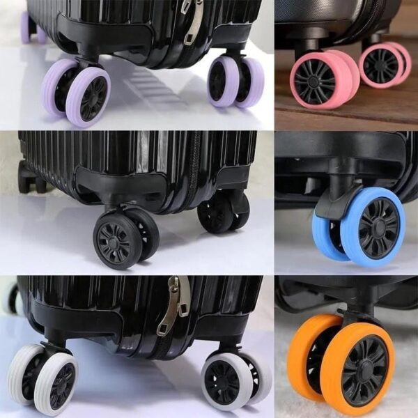 Tinkpin®(Pack of 08) Luggage Wheels Cover,Silicone Wheels Cover Luggage Suitcase Wheels Protector,Caster Protective Covers for Wheel and Office Chair,Compartment Wheel Protection Cover - Image 9