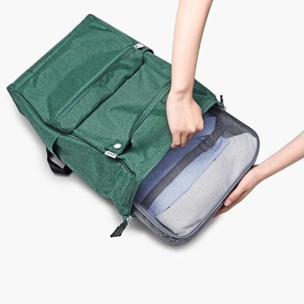 Sprqcart Polyester 7 Set Travel Organizer Bag 3 Packing Cubes + 3 Pouches + 1 Toiletry Organizer Bag (Grey, 27.99 Cm, 11 Cm) - Image 6